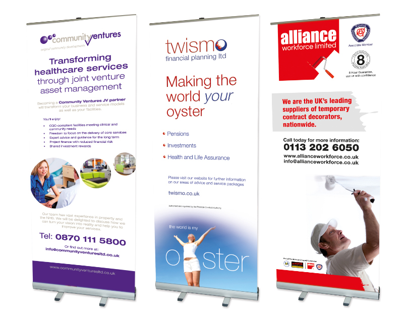 Printed roll up banners Leeds